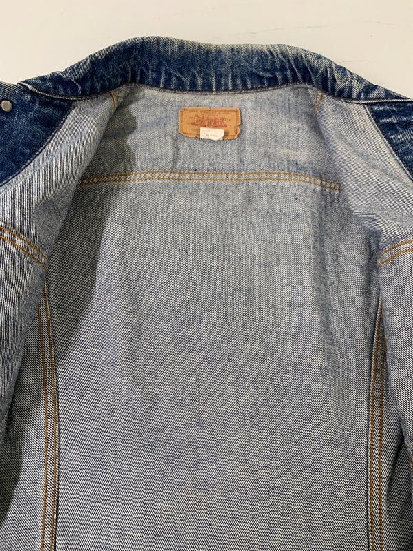 【中古品】【メンズ】 LEVI'S 71205-0217 リーバイス DENIM JACKET デニムジャケット Gジャン 146-260615-kt-01-min サイズ：44L カラー：ブルー 万代Net店