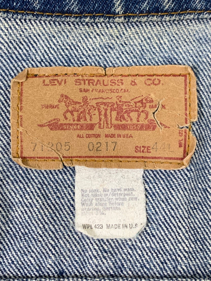 【中古品】【メンズ】 LEVI'S 71205-0217 リーバイス DENIM JACKET デニムジャケット Gジャン 146-260615-kt-01-min サイズ：44L カラー：ブルー 万代Net店