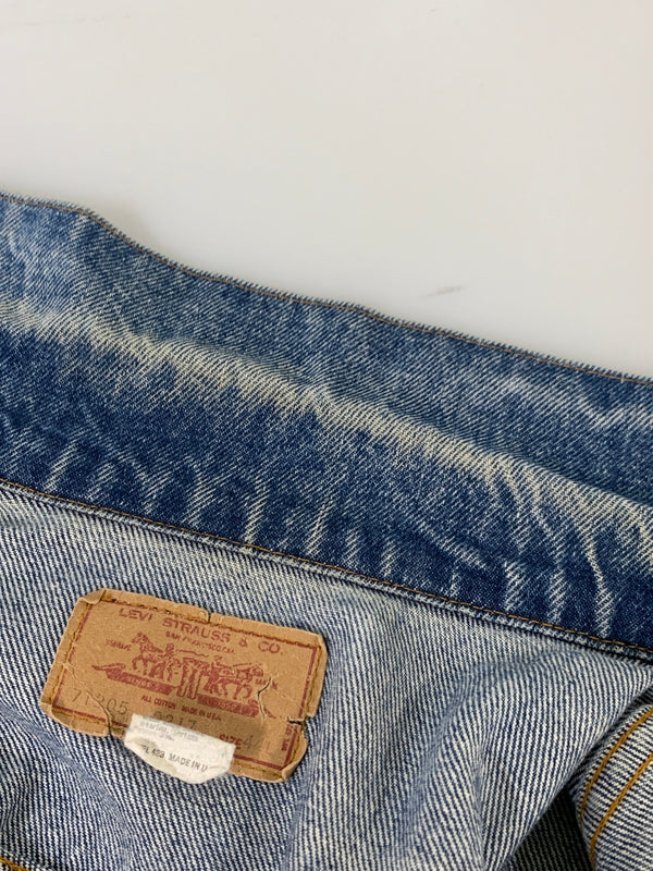 【中古品】【メンズ】 LEVI'S 71205-0217 リーバイス DENIM JACKET デニムジャケット Gジャン 146-260615-kt-01-min サイズ：44L カラー：ブルー 万代Net店