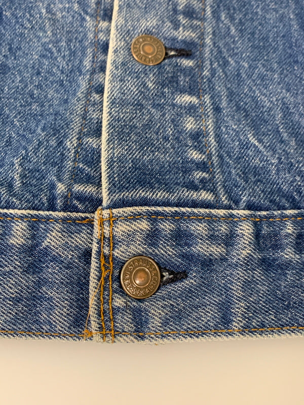 【中古品】【メンズ】 LEVI'S 71205-0217 リーバイス DENIM JACKET デニムジャケット Gジャン 146-260615-kt-01-min サイズ：44L カラー：ブルー 万代Net店