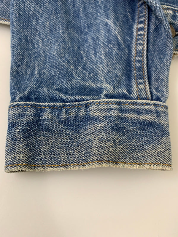【中古品】【メンズ】 LEVI'S 71205-0217 リーバイス DENIM JACKET デニムジャケット Gジャン 146-260615-kt-01-min サイズ：44L カラー：ブルー 万代Net店