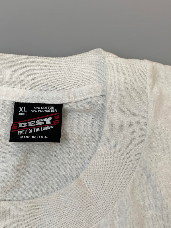 【中古品】【メンズ】 NEWPORT ニューポート PRINT TEE プリントTシャツ 半袖Tシャツ 146-260611-kt-11-min サイズ：XL カラー：ホワイト 万代Net店