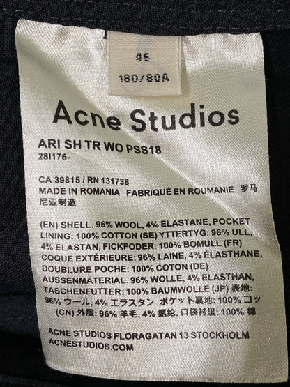【中古品】【メンズ】 ACNE STUDIOS アクネ ストゥディオズ ARI SH TR WO SHORT PANT アリ ショート トラウザーズ ウール ショートパンツ メンズ ボトムス 短パン 半ズボン 151-260615-em-12-min サイズ：46 カラー：ダークグレー 万代Net店