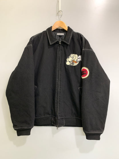 【中古品】【メンズ】 GALFY ガルフィー 134020 ガルスモデニムブルゾン デニムジャケット 142-260615-kt-06-min サイズ：L カラー：ブラック 万代Net店