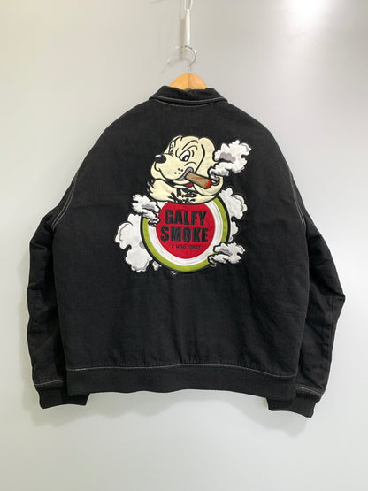 【中古品】【メンズ】 GALFY ガルフィー 134020 ガルスモデニムブルゾン デニムジャケット 142-260615-kt-06-min サイズ：L カラー：ブラック 万代Net店