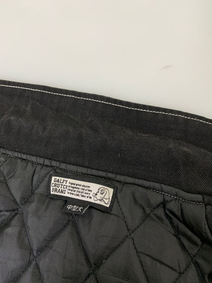 【中古品】【メンズ】 GALFY ガルフィー 134020 ガルスモデニムブルゾン デニムジャケット 142-260615-kt-06-min サイズ：L カラー：ブラック 万代Net店