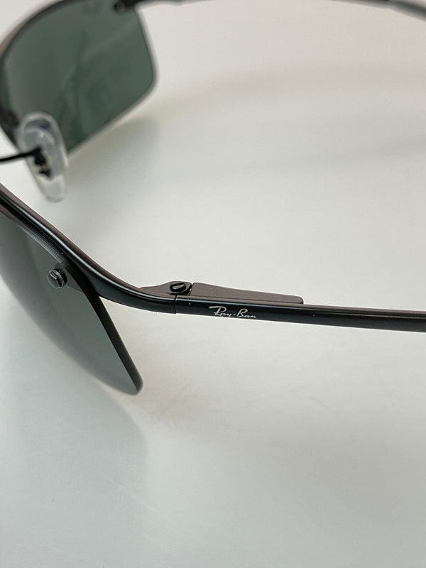 【中古品】【メンズ/レディース】 RAY-BAN レイバン METAL FRAME SUNGLASSES RB3183 メタル フレーム サングラス 63□15-125 203-260615-em-27-min カラー：ブラック 万代Net店
