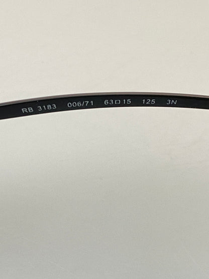 【中古品】【メンズ/レディース】 RAY-BAN レイバン METAL FRAME SUNGLASSES RB3183 メタル フレーム サングラス 63□15-125 203-260615-em-27-min カラー：ブラック 万代Net店