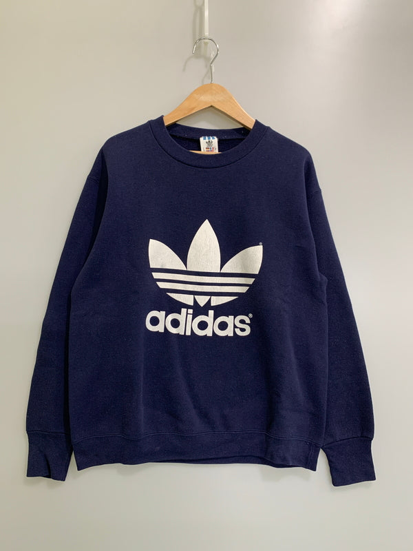 【中古品】【メンズ】 ADIDAS アディダス TREFOIL BIG LOGO SWEATSHIRT 万国旗タグ USA製 トレフォイルビッグロゴ スウェット トレーナー 146-260615-kt-04-min サイズ：サイズ不明 カラー：ネイビー 万代Net店