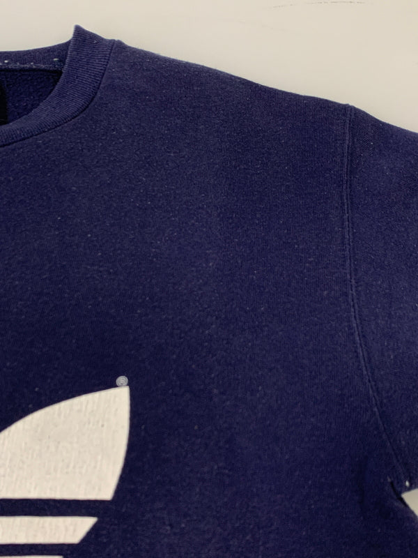 【中古品】【メンズ】 ADIDAS アディダス TREFOIL BIG LOGO SWEATSHIRT 万国旗タグ USA製 トレフォイルビッグロゴ スウェット トレーナー 146-260615-kt-04-min サイズ：サイズ不明 カラー：ネイビー 万代Net店