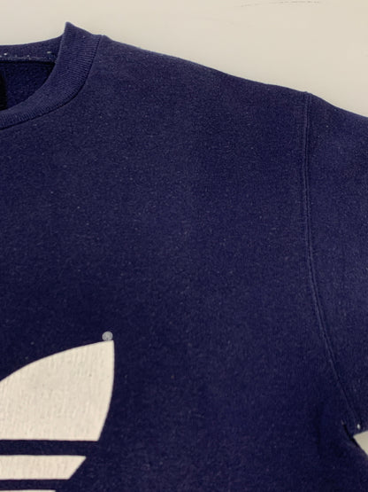 【中古品】【メンズ】 ADIDAS アディダス TREFOIL BIG LOGO SWEATSHIRT 万国旗タグ USA製 トレフォイルビッグロゴ スウェット トレーナー 146-260615-kt-04-min サイズ：サイズ不明 カラー：ネイビー 万代Net店