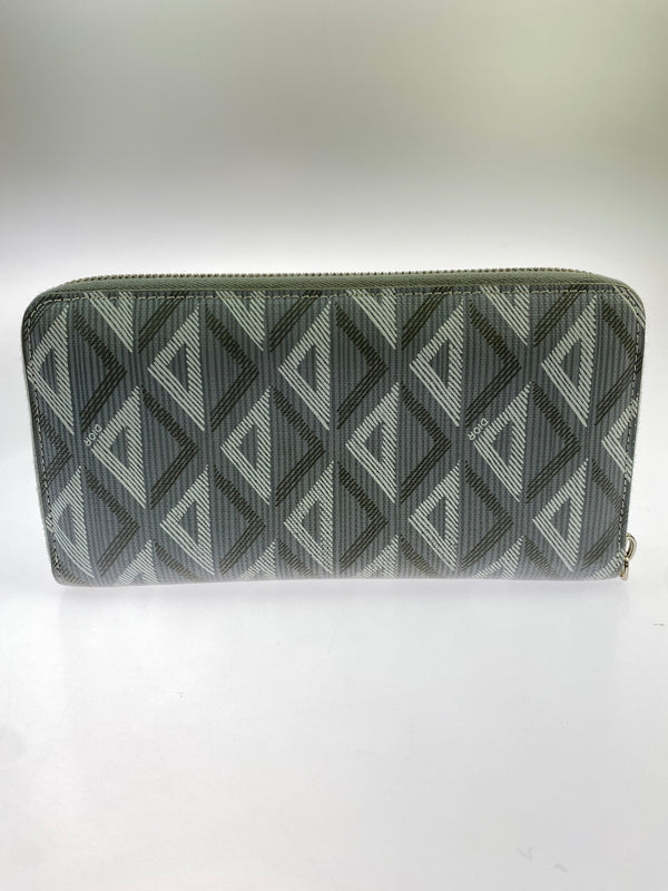 【中古品】【メンズ】 CHRISTIAN DIOR クリスチャン ディオール CD DIAMOND LONG ZIP WALLET ダイヤモンド ロングジップウォレット 財布 長財布 181-260624-hu-12-min カラー：グレー 万代Net店