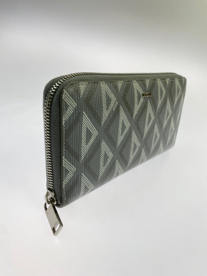 【中古品】【メンズ】 CHRISTIAN DIOR クリスチャン ディオール CD DIAMOND LONG ZIP WALLET ダイヤモンド ロングジップウォレット 財布 長財布 181-260624-hu-12-min カラー：グレー 万代Net店