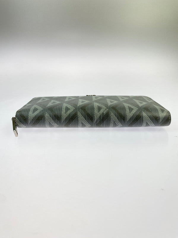 【中古品】【メンズ】 CHRISTIAN DIOR クリスチャン ディオール CD DIAMOND LONG ZIP WALLET ダイヤモンド ロングジップウォレット 財布 長財布 181-260624-hu-12-min カラー：グレー 万代Net店