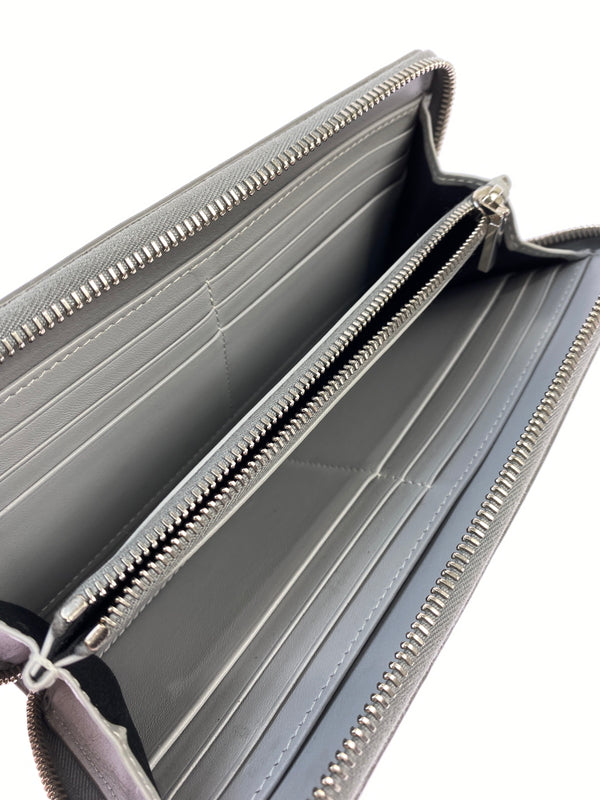 【中古品】【メンズ】 CHRISTIAN DIOR クリスチャン ディオール CD DIAMOND LONG ZIP WALLET ダイヤモンド ロングジップウォレット 財布 長財布 181-260624-hu-12-min カラー：グレー 万代Net店