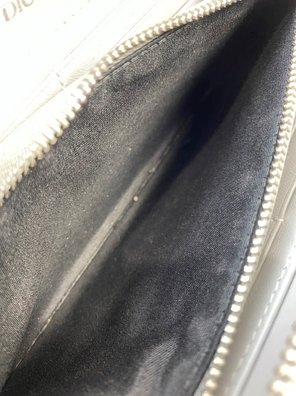 【中古品】【メンズ】 CHRISTIAN DIOR クリスチャン ディオール CD DIAMOND LONG ZIP WALLET ダイヤモンド ロングジップウォレット 財布 長財布 181-260624-hu-12-min カラー：グレー 万代Net店