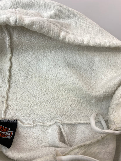 【現状渡し品】【メンズ】 HARLEY-DAVIDSON ハーレーダビッドソン PULLOVER HOODIE ステンシルロゴ プロオーバーフーディー パーカートップス 146-260715-yn-16-min サイズ：XL カラー：ライトグレー 万代Net店