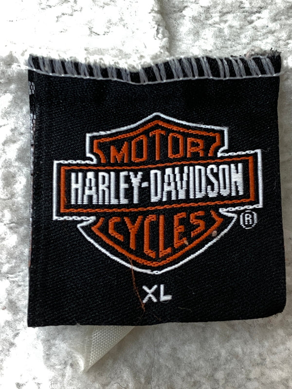 【現状渡し品】【メンズ】 HARLEY-DAVIDSON ハーレーダビッドソン PULLOVER HOODIE ステンシルロゴ プロオーバーフーディー パーカートップス 146-260715-yn-16-min サイズ：XL カラー：ライトグレー 万代Net店
