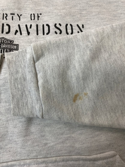【現状渡し品】【メンズ】 HARLEY-DAVIDSON ハーレーダビッドソン PULLOVER HOODIE ステンシルロゴ プロオーバーフーディー パーカートップス 146-260715-yn-16-min サイズ：XL カラー：ライトグレー 万代Net店