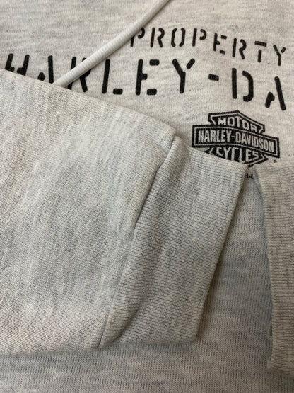 【現状渡し品】【メンズ】 HARLEY-DAVIDSON ハーレーダビッドソン PULLOVER HOODIE ステンシルロゴ プロオーバーフーディー パーカートップス 146-260715-yn-16-min サイズ：XL カラー：ライトグレー 万代Net店