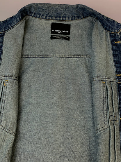 【中古品】【メンズ】 NUMBER NINE ナンバーナイン LOVELESS GULD PRIME EXCLUSIVE DENIM JACKET ラブレス ギルドプライム エクスクルーシブ デニムジャケット アウター 140-260618-KS-18-min サイズ：L カラー：ブルー 万代Net店