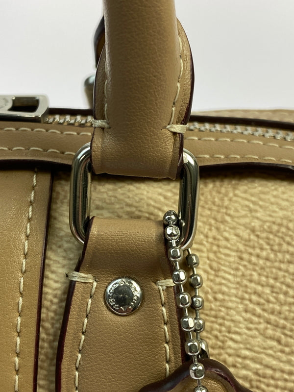 【中古美品】【レディース】 COACH コーチ CW331 シグネチャー ミニ ローアン クロスボディー 2WAY BAG バッグ カバン 180-260618-jt-15-min カラー：ベージュ系 万代Net店