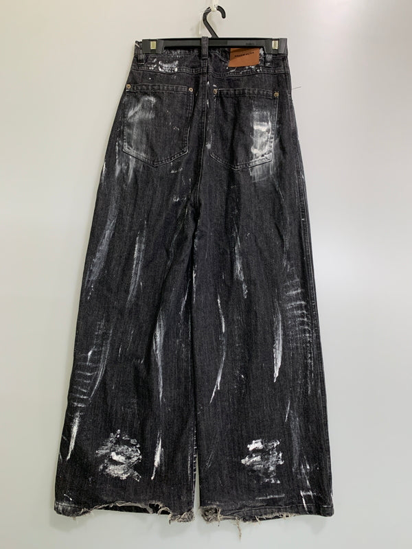【現状渡し品】【メンズ】 ANDER HUNK アンダーハンク AH091006BW PAINT DENIM PANT ペイントデニムパンツ ジーンズ 153-260615-kt-02-min サイズ：M カラー：ブラック系 万代Net店