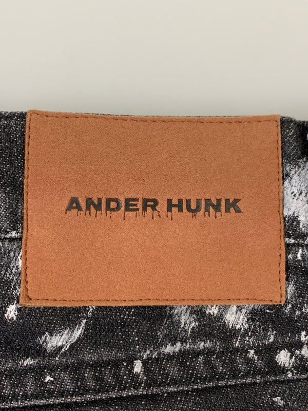 【現状渡し品】【メンズ】 ANDER HUNK アンダーハンク AH091006BW PAINT DENIM PANT ペイントデニムパンツ ジーンズ 153-260615-kt-02-min サイズ：M カラー：ブラック系 万代Net店
