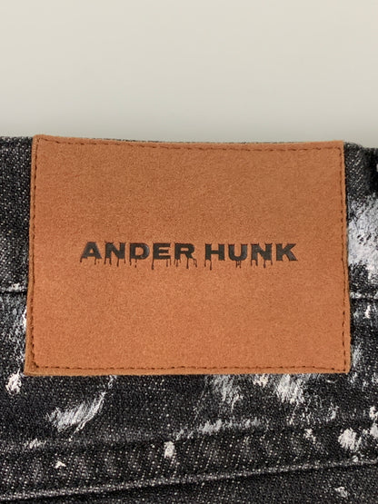 【現状渡し品】【メンズ】 ANDER HUNK アンダーハンク AH091006BW PAINT DENIM PANT ペイントデニムパンツ ジーンズ 153-260615-kt-02-min サイズ：M カラー：ブラック系 万代Net店