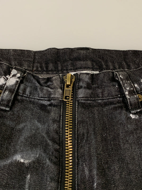 【現状渡し品】【メンズ】 ANDER HUNK アンダーハンク AH091006BW PAINT DENIM PANT ペイントデニムパンツ ジーンズ 153-260615-kt-02-min サイズ：M カラー：ブラック系 万代Net店