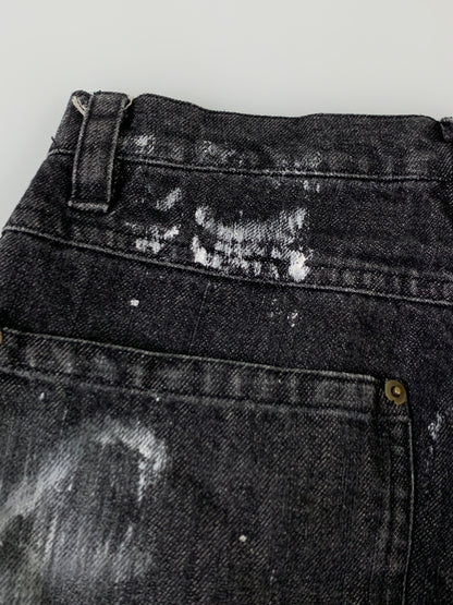 【現状渡し品】【メンズ】 ANDER HUNK アンダーハンク AH091006BW PAINT DENIM PANT ペイントデニムパンツ ジーンズ 153-260615-kt-02-min サイズ：M カラー：ブラック系 万代Net店
