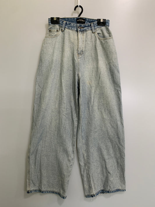 【中古品】【メンズ】 MASON PRINCE メイソンプリンス WIDE DENIM PANT ワイドデニムパンツ ジーンズ 152-260615-kt-05-min サイズ：W32 カラー：ブルー系 万代Net店