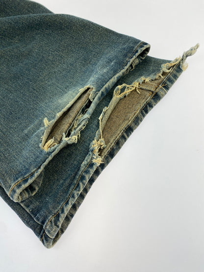 【現状渡し品】【メンズ】 BJHG ビージャストハグ WIDE BAGGY DENIM PANT デニムパンツ ボトムス 153-260718-AS-69-min サイズ：L カラー：インディゴ 万代Net店