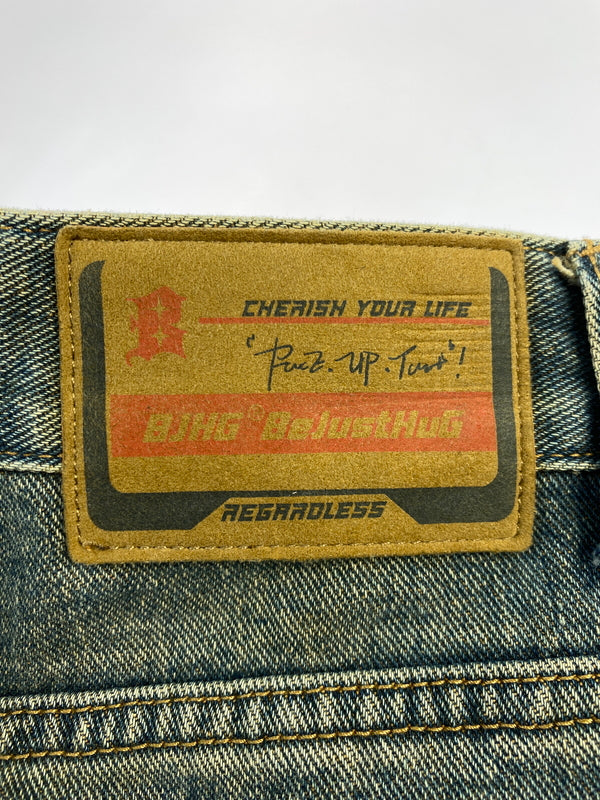 【現状渡し品】【メンズ】 BJHG ビージャストハグ WIDE BAGGY DENIM PANT デニムパンツ ボトムス 153-260718-AS-69-min サイズ：L カラー：インディゴ 万代Net店
