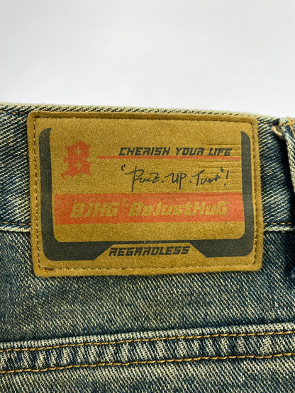 【現状渡し品】【メンズ】 BJHG ビージャストハグ WIDE BAGGY DENIM PANT デニムパンツ ボトムス 153-260718-AS-69-min サイズ：L カラー：インディゴ 万代Net店