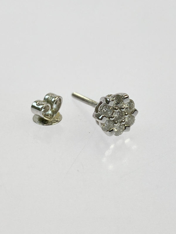 【中古品】【メンズ/レディース】 AVALANCHE アヴァランチ 10K ホワイトゴールドピアス 193-260618-KS-11-min カラー：シルバー 万代Net店