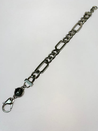 【中古品】【メンズ/レディース】 DIESEL ディーゼル D LOGO CHAIN BRACELET ディー ロゴ チェーン ブレスレット 193-260618-KS-12-min カラー：シルバー 万代Net店