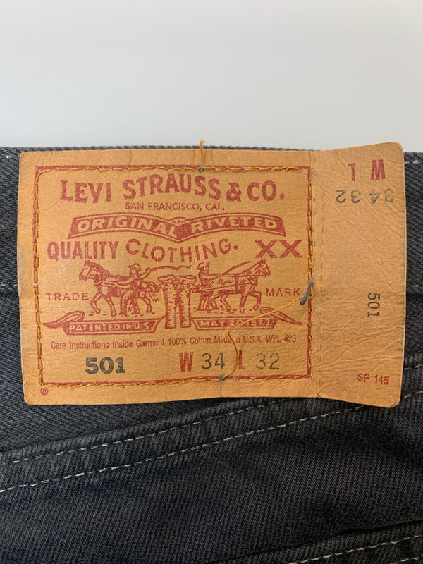 【中古品】【メンズ】 LEVI'S リーバイス BLACK DENIM PANTS 501-12 0700 ブラック デニムパンツ USA製 ボトムス 157-260619-yn-24-min サイズ：W34 L32 カラー：ブラック 万代Net店