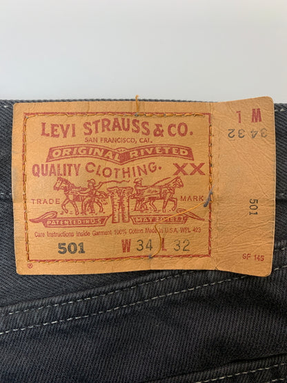 【中古品】【メンズ】 LEVI'S リーバイス BLACK DENIM PANTS 501-12 0700 ブラック デニムパンツ USA製 ボトムス 157-260619-yn-24-min サイズ：W34 L32 カラー：ブラック 万代Net店
