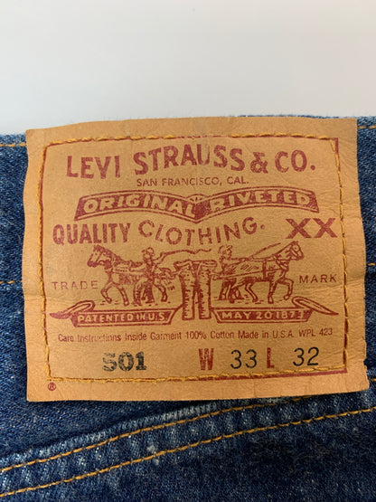 【中古品】【メンズ】 LEVI'S リーバイス 501 DENIM PANTS デニムパンツ 501刻印 96年3月製造 ボトムス 157-260619-yn-25-min サイズ：W33 L32 カラー：インディゴ 万代Net店