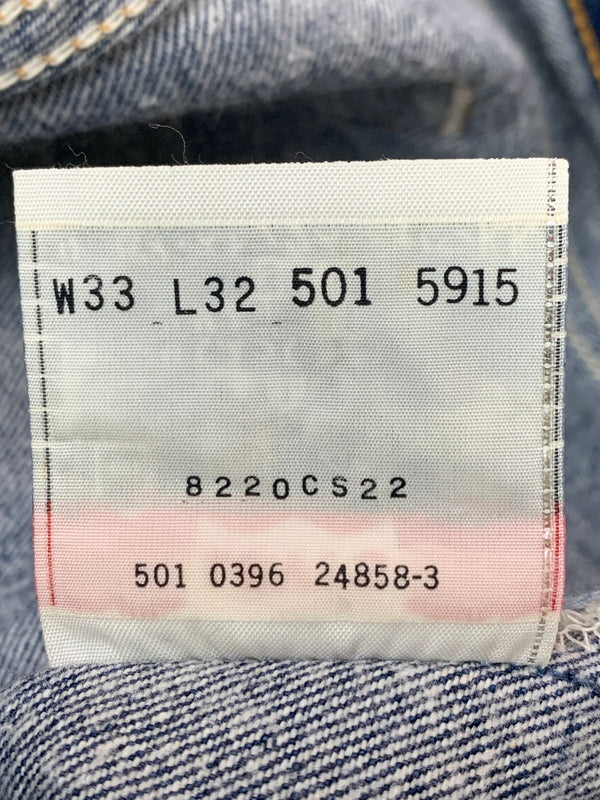 【中古品】【メンズ】 LEVI'S リーバイス 501 DENIM PANTS デニムパンツ 501刻印 96年3月製造 ボトムス 157-260619-yn-25-min サイズ：W33 L32 カラー：インディゴ 万代Net店
