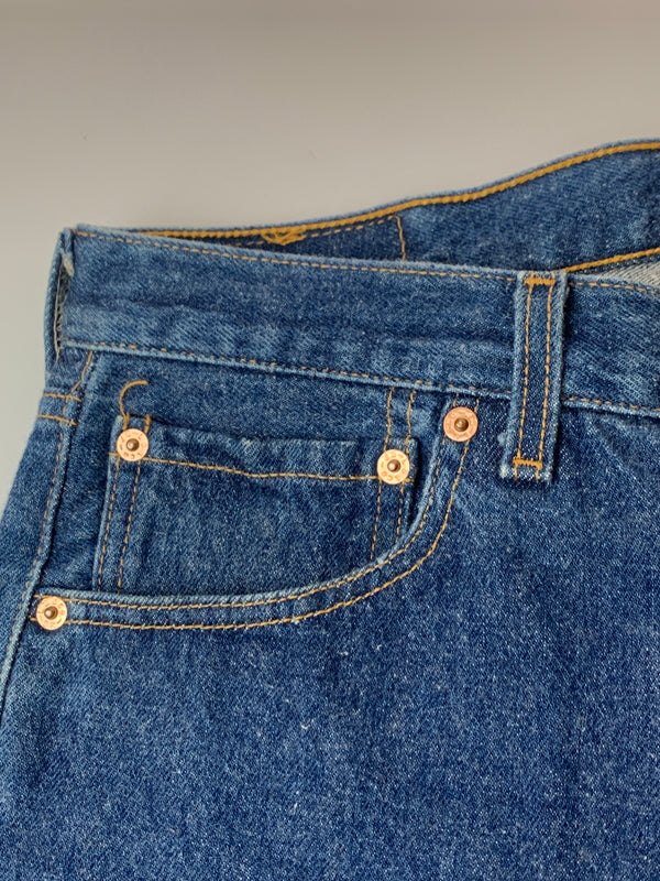 【中古品】【メンズ】 LEVI'S リーバイス 501 DENIM PANTS デニムパンツ 501刻印 96年3月製造 ボトムス 157-260619-yn-25-min サイズ：W33 L32 カラー：インディゴ 万代Net店