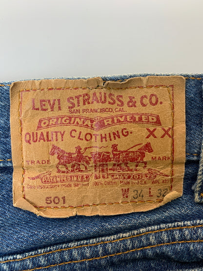 【中古品】【メンズ】 LEVI'S リーバイス 501 DENIM PANTS デニムパンツ 532刻印 米国製 ボトムス 157-260619-yn-23-min サイズ：W34 L32 カラー：インディゴ 万代Net店