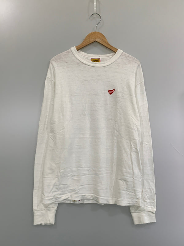 【中古品】【メンズ】 HUMAN MADE ヒューマンメイド 25SS GRAPHIC LS TEE HM29CS020 2025年春夏 グラフィック ロングスリーブ Tシャツ 長袖 メンズ トップス 142-260618-KS-21-min サイズ：L カラー：ホワイト 万代Net店