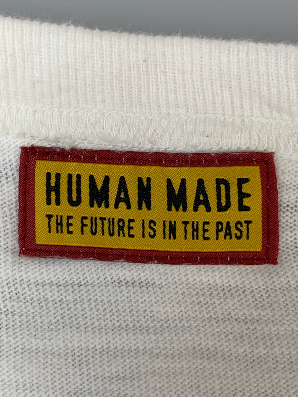 【中古品】【メンズ】 HUMAN MADE ヒューマンメイド 25SS GRAPHIC LS TEE HM29CS020 2025年春夏 グラフィック ロングスリーブ Tシャツ 長袖 メンズ トップス 142-260618-KS-21-min サイズ：L カラー：ホワイト 万代Net店