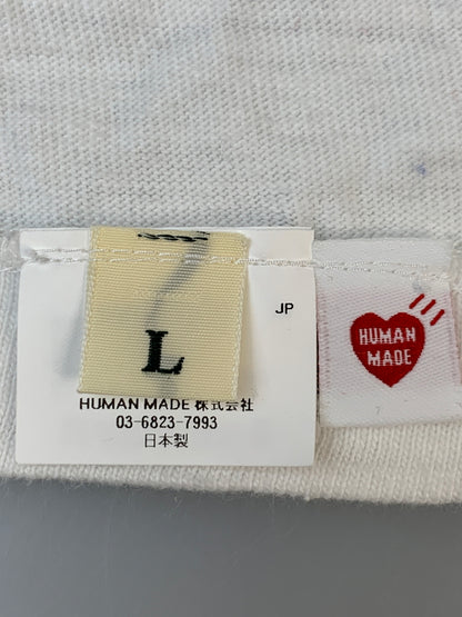 【中古品】【メンズ】 HUMAN MADE ヒューマンメイド 25SS GRAPHIC LS TEE HM29CS020 2025年春夏 グラフィック ロングスリーブ Tシャツ 長袖 メンズ トップス 142-260618-KS-21-min サイズ：L カラー：ホワイト 万代Net店