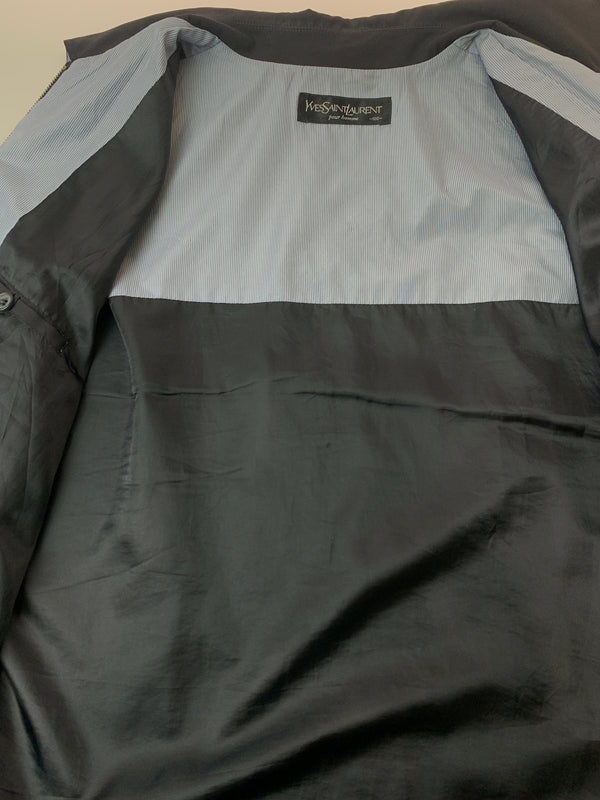 【中古品】【メンズ】 YVES SAINT LAURENT イヴ サンローラン スウィングトップ アウター 146-260619-jt-34-min サイズ：サイズ不明 下記参照 カラー：ブラック 万代Net店