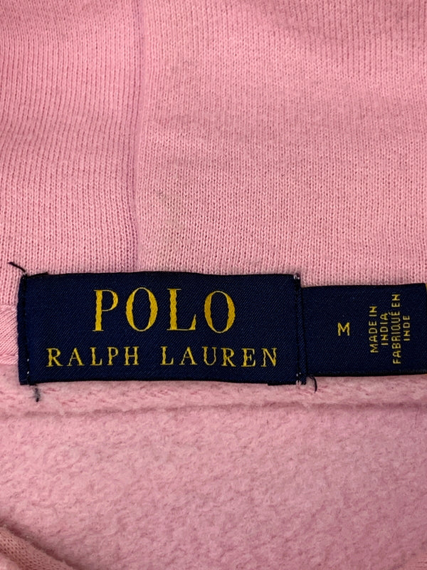 【中古品】【メンズ】 POLO RALPH LAUREN ポロ ラルフローレン BIG LOGO HOODIE ビッグ ロゴ フーディ パーカー トップス 147-260618-jt-26-min サイズ：M カラー：ピンク 万代Net店