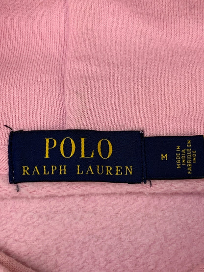 【中古品】【メンズ】 POLO RALPH LAUREN ポロ ラルフローレン BIG LOGO HOODIE ビッグ ロゴ フーディ パーカー トップス 147-260618-jt-26-min サイズ：M カラー：ピンク 万代Net店