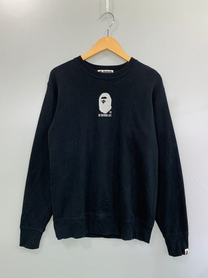 【中古品】【メンズ】 A BATHING APE アベイシングエイプ 001SWI301014M LOGO SWEATSHIRT ロゴ スウェット トップス 142-260618-jt-29-min サイズ：M カラー：ブラック 万代Net店
